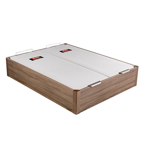 Pikolin Home Wooden Oak-coloured Dual-lid High-capacity Folding Storage Base - DESIGN