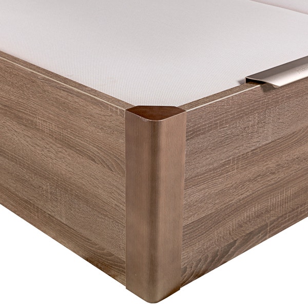 Pikolin Home Wooden Oak-coloured Dual-lid High-capacity Folding Storage Base - DESIGN