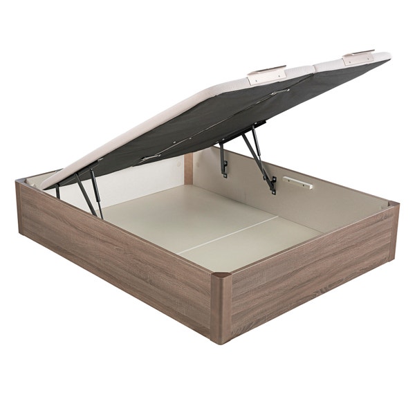 pikolin home Wooden oak-coloured dual-lid high-capacity folding storage base - DESIGN