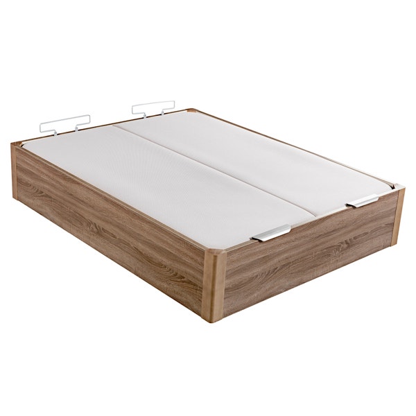 Pikolin Home Wooden Oak-coloured Electric Dual-lid High-capacity Folding Storage Base - DESIGN