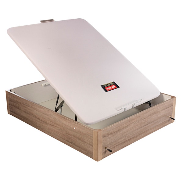 Pikolin Home Wooden Oak-coloured Electric Single-lid High-capacity Folding Storage Base - DESIGN