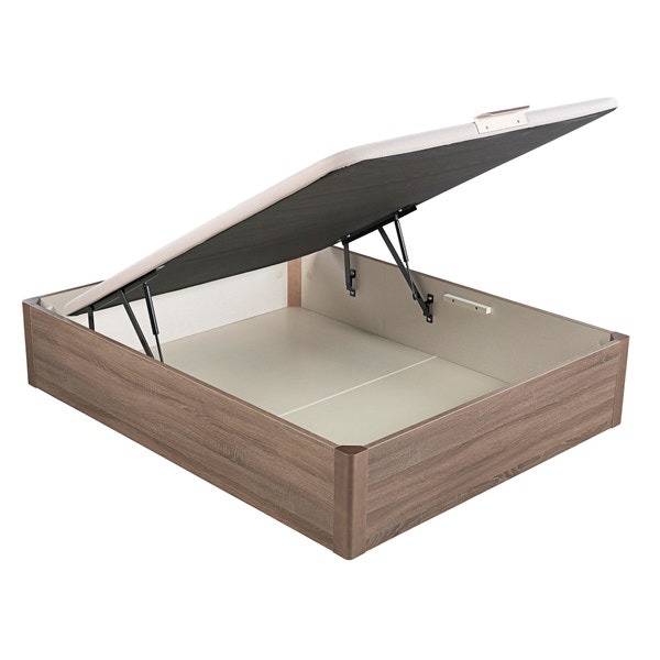 pikolin home Wooden oak-coloured single-lid high-capacity folding storage base - DESIGN