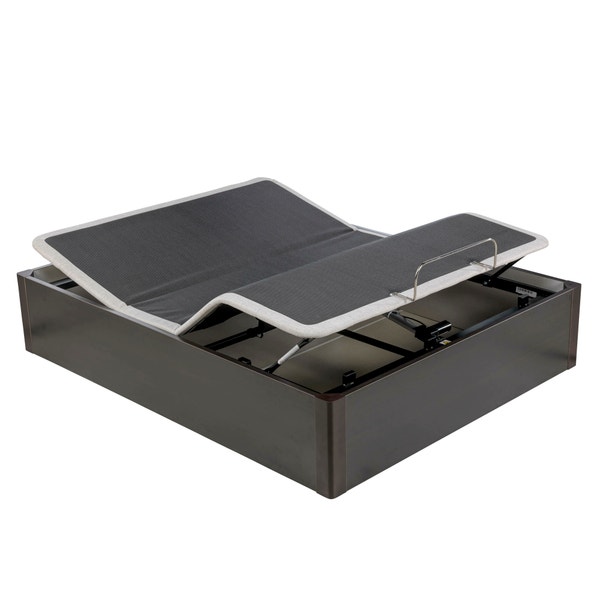 Pikolin Home Wooden Wengue-coloured Folding Storage Base With Articulated Upholstered Base - ERGODES WENGUE