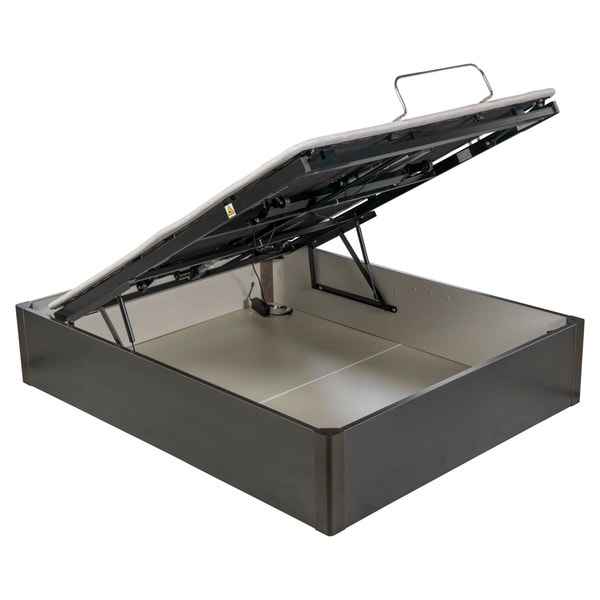 pikolin home Wooden wengue-coloured folding storage base with articulated upholstered base - ERGODES WENGUE