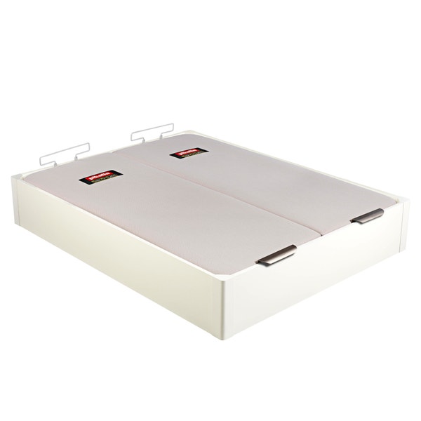 Pikolin Home Wooden White-coloured Dual-lid Folding Storage Base - DESIGN