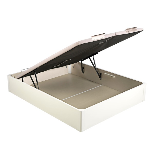 pikolin home Wooden white-coloured dual-lid folding storage base - DESIGN