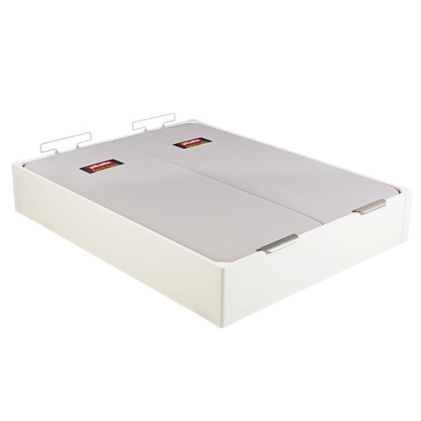 Pikolin Home Wooden White-coloured Dual-lid High-capacity Folding Storage Base - DESIGN