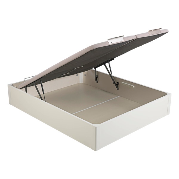 pikolin home Wooden white-coloured dual-lid high-capacity folding storage base - DESIGN