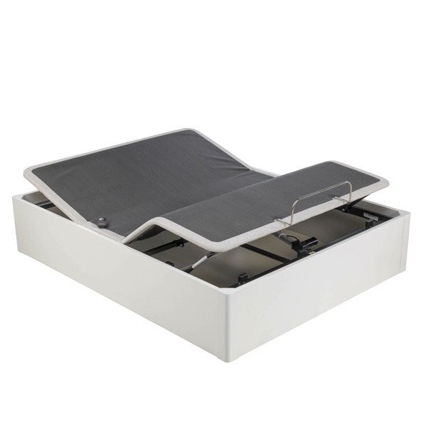 Pikolin Home Wooden White-coloured Folding Storage Base With Articulated Upholstered Base - ERGODES BLANCO