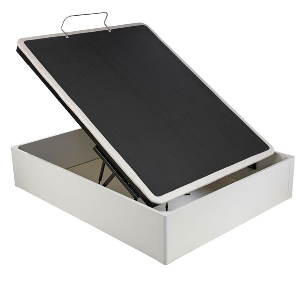 Pikolin Home Wooden White-coloured Folding Storage Base With Articulated Upholstered Base - ERGODES BLANCO