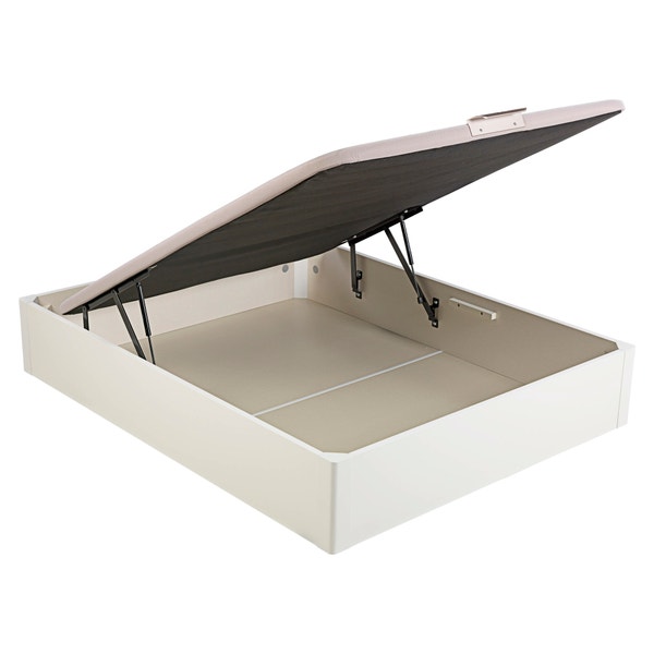 pikolin home Wooden white-coloured single-lid high-capacity folding storage base - DESIGN