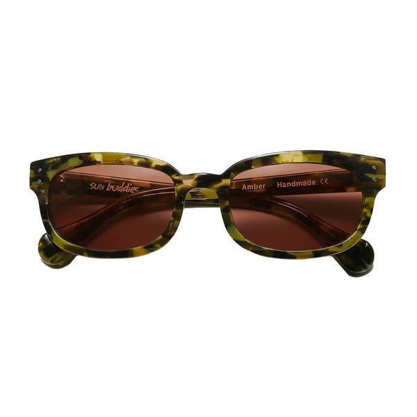 pilgrim surf supply Amber Sunglasses Green Fragments