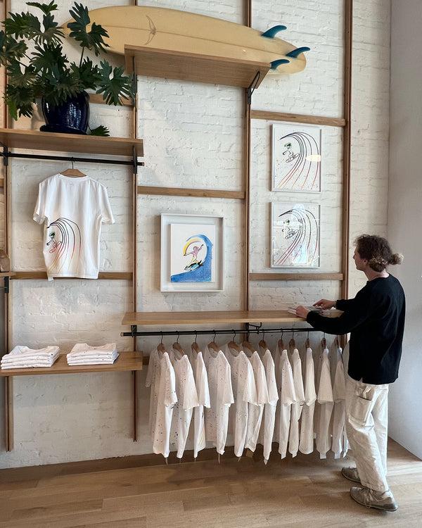 Pilgrim Surf Supply Dan McCarthy For Pilgrim Flying Fish Tee White