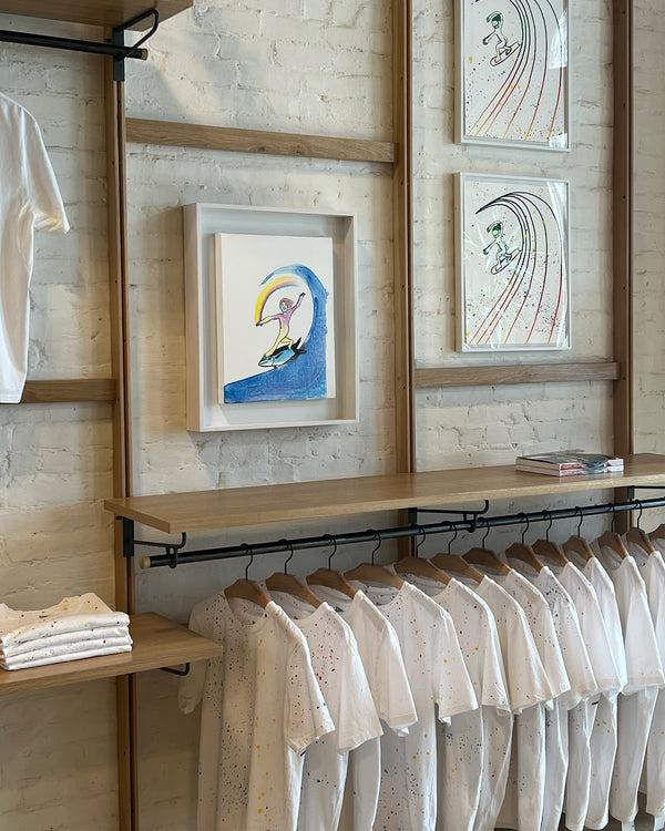 Pilgrim Surf Supply Dan McCarthy For Pilgrim Flying Fish Tee White