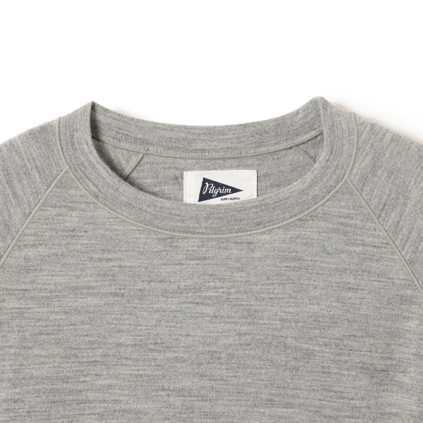 Pilgrim Surf Supply Geoffrey Wool Raglan LS Tee Heather Grey