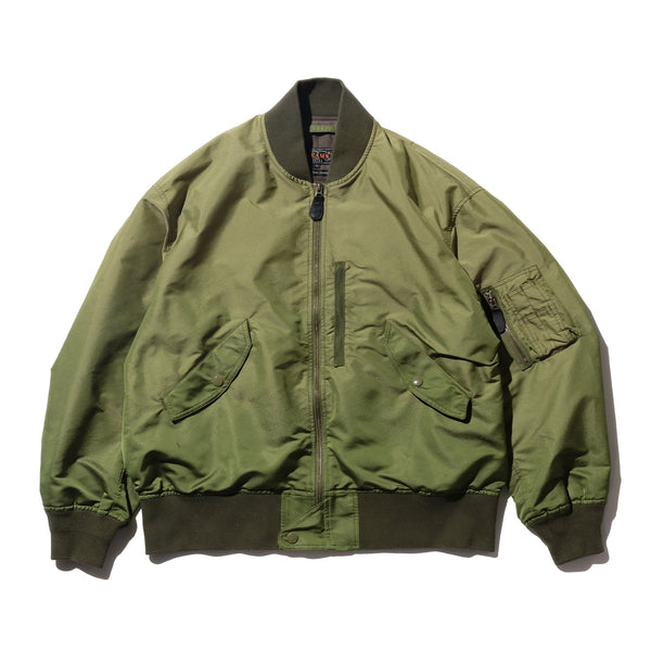 pilgrim surf supply Iridescent Twill Military Flight Jacket Olive