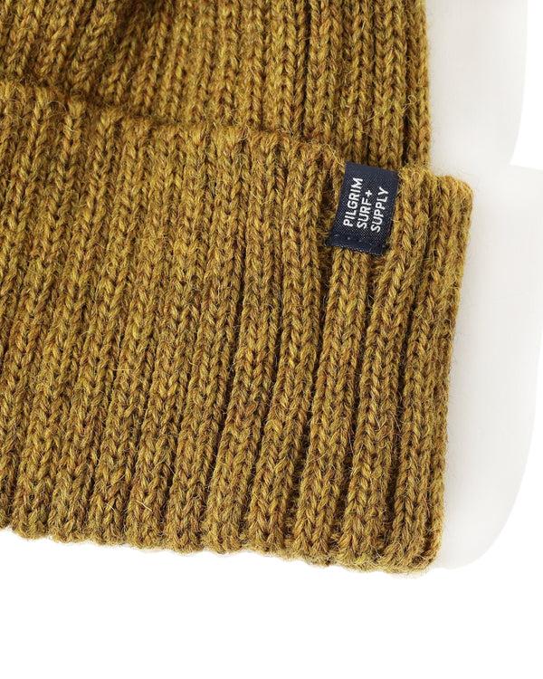 Pilgrim Surf Supply Phillips Wool Rib Beanie Walnut