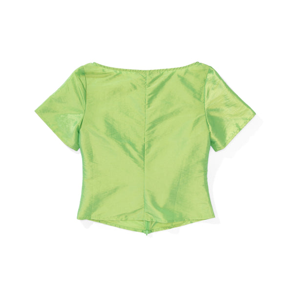 Pilgrim Surf Supply Boat Neck Zip Top Limeade