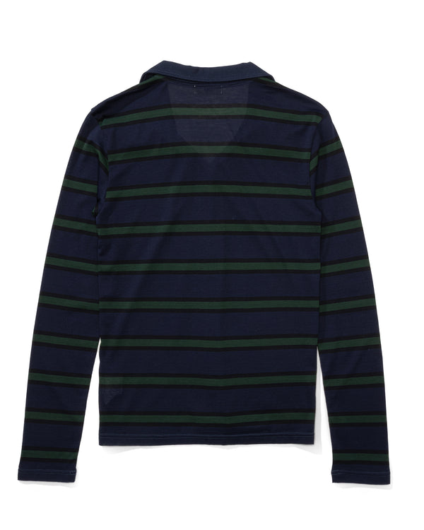 Pilgrim Surf Supply Collared Cardigan Navy Stripe
