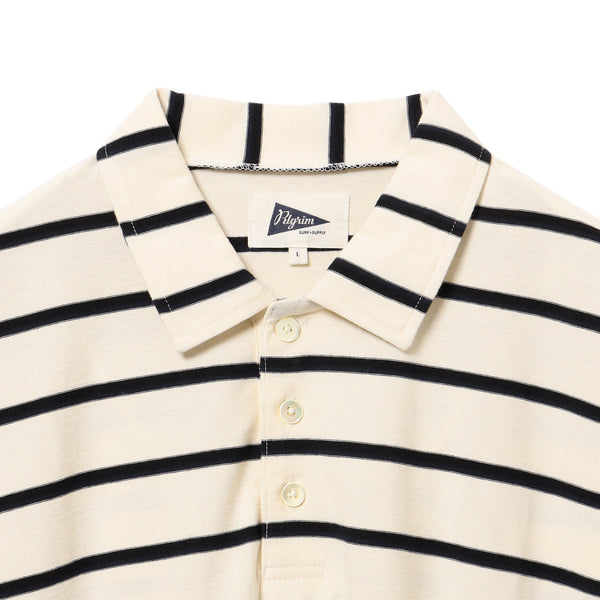 Pilgrim Surf Supply Elliot Stripe Polo Brown
