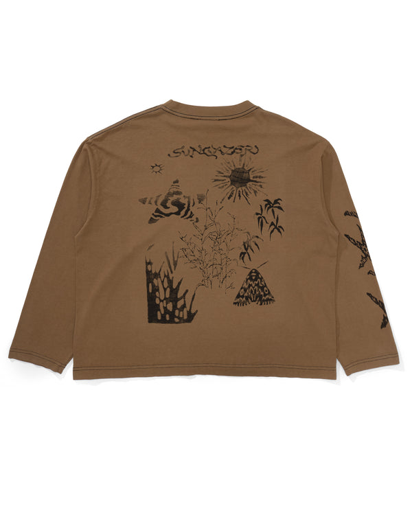 Pilgrim Surf Supply Field Longsleeve Tee Brown