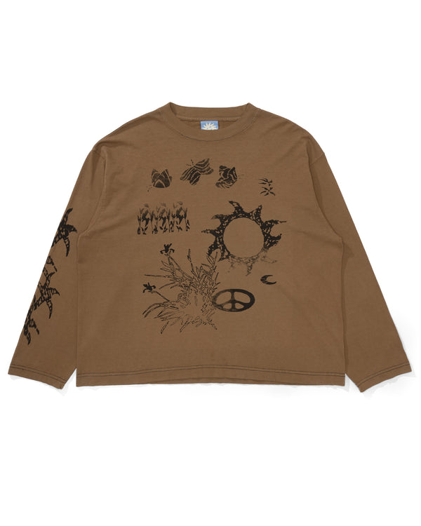 pilgrim surf supply Field Longsleeve Tee Brown