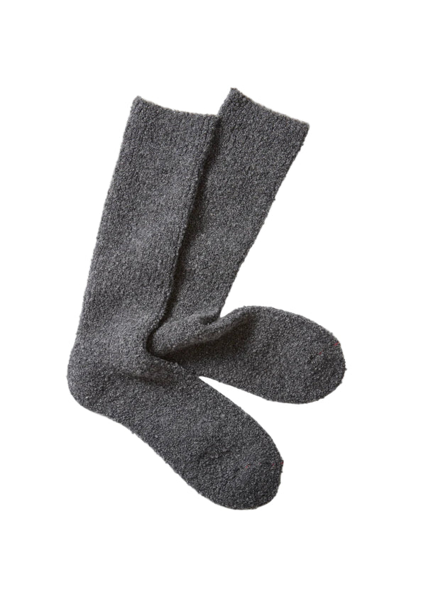 pilgrim surf supply Merino Boucle Socks Dark Grey