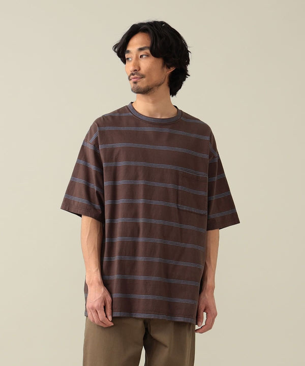 Pilgrim Surf Supply Mickey Stripe Tee Brown