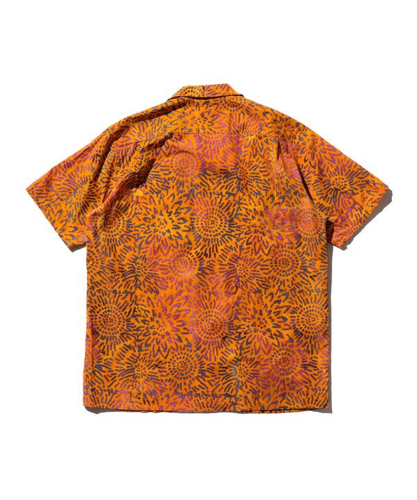 Pilgrim Surf Supply Open Collar Batik Print Orange