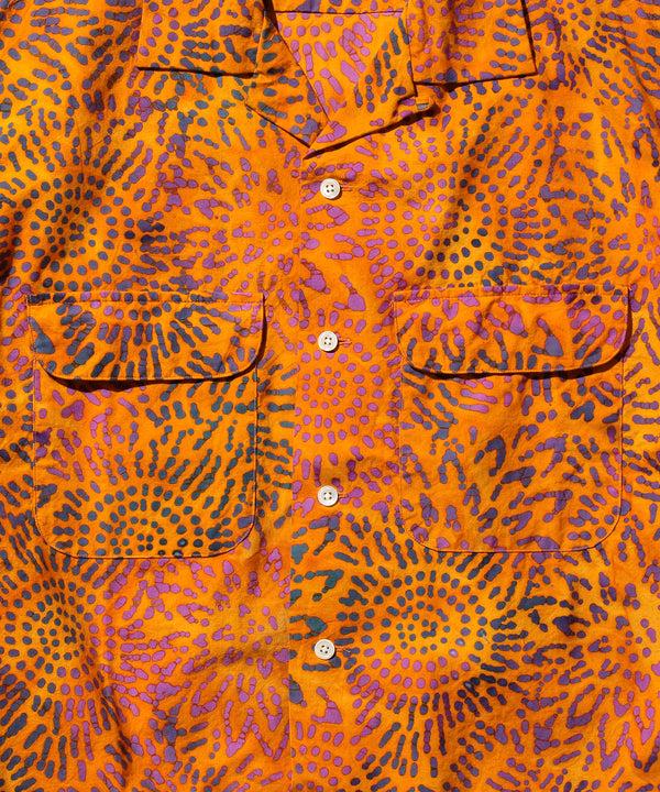 Pilgrim Surf Supply Open Collar Batik Print Orange