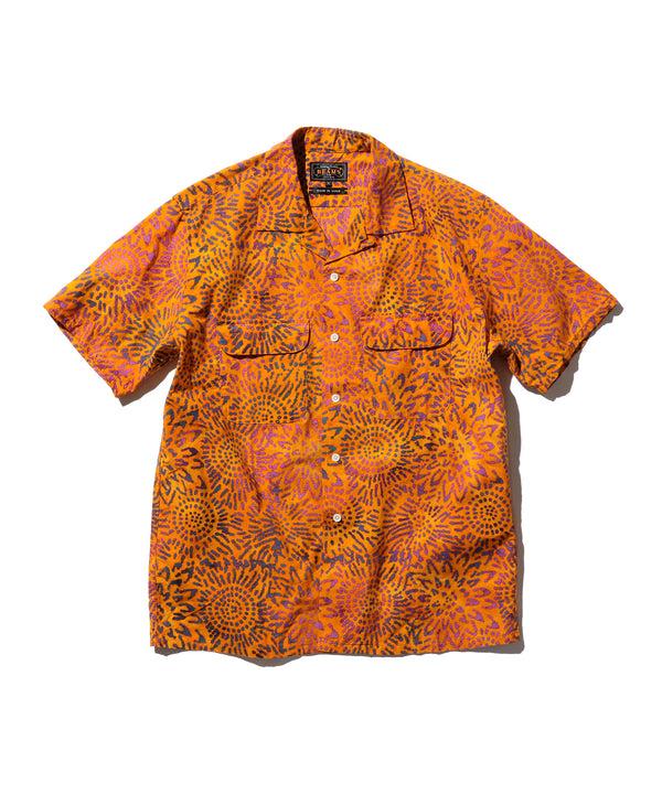 pilgrim surf supply Open Collar Batik Print Orange