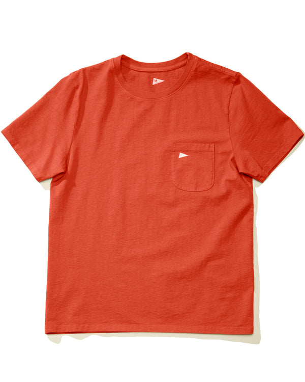 pilgrim surf supply Pennant Pocket Tee White