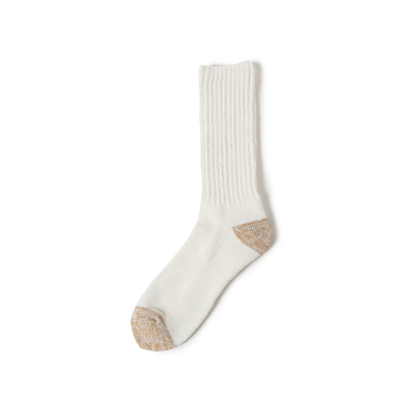 Pilgrim Surf Supply Ribbed Crew Socks Off White