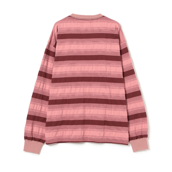 Pilgrim Surf Supply Skip Stripe LS Tee Pink