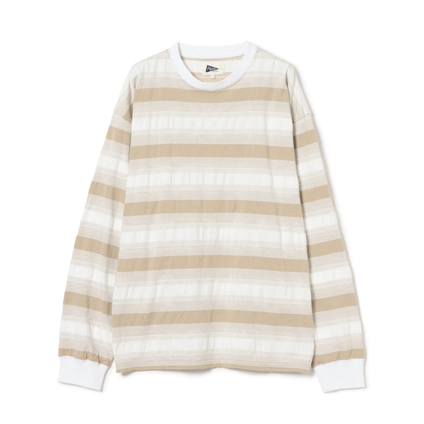 Pilgrim Surf Supply Skip Stripe LS Tee Pink