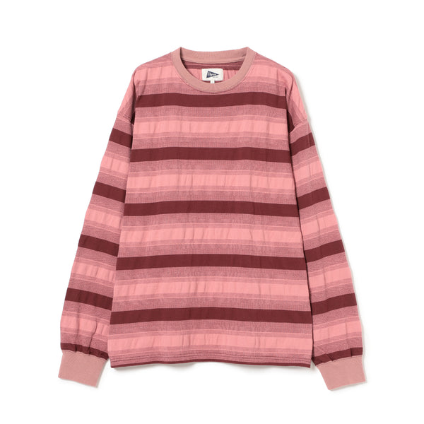 pilgrim surf supply Skip Stripe LS Tee Pink