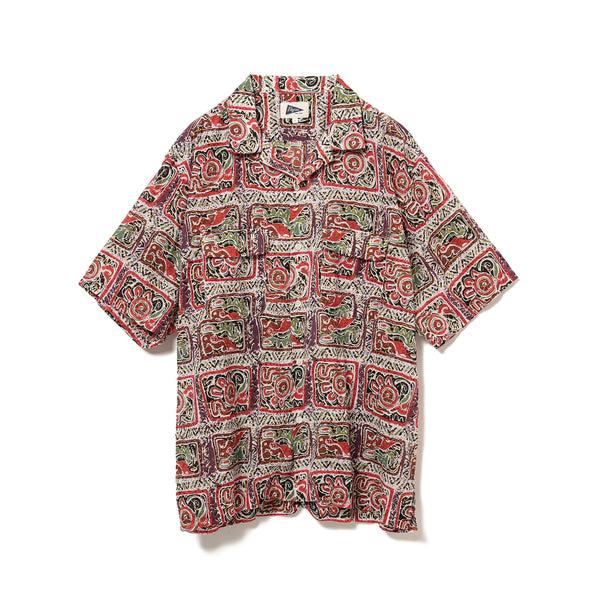 Pilgrim Surf Supply Sam Printed Short Sleeve Shirt White