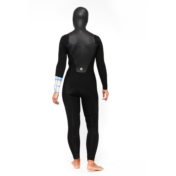 Pilgrim Surf Supply Seacaves Hooded Full Suit 5/4MM Black-Sky