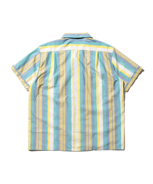 Pilgrim Surf Supply SS Italian Collar Bright Jacquard Shirt Yellow