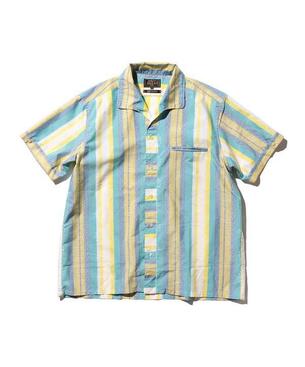 pilgrim surf supply SS Italian Collar Bright Jacquard Shirt Yellow