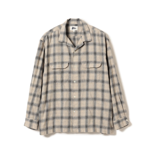 pilgrim surf supply Vincent Melange Ombre Shirt Grey
