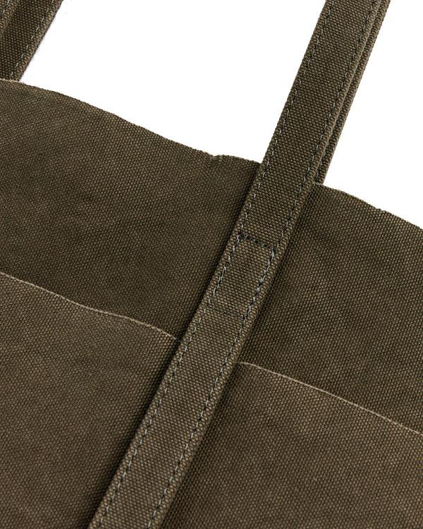 Pilgrim Surf Supply Washed Canvas 6 Pockets Tote Medium Olive