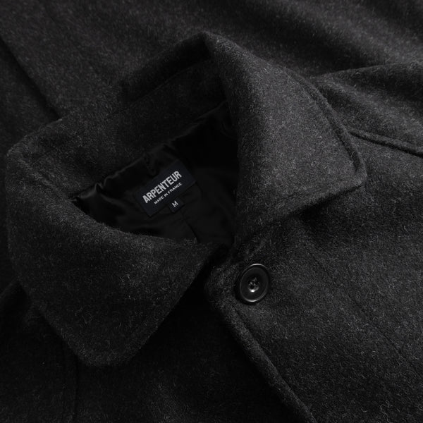 Pilgrim Surf Supply Wool Melton Utile Jacket Charcoal