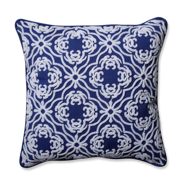 pillow perfect Allee Fresco Navy 18-inch Throw Pillow