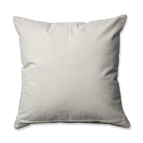 Pillow Perfect Checker Board Grey-Orange-Cream 16.5-Inch Throw Pillow