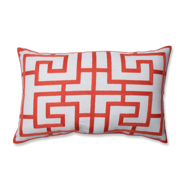 pillow perfect Embroidered Pink Geometric Rectangular Throw Pillow