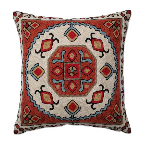 pillow perfect Embroidery Pillow #1 16.5-inch Throw Pillow