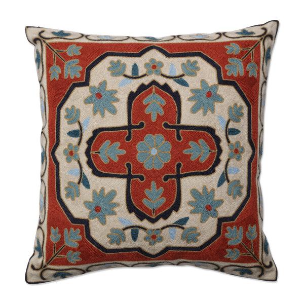 pillow perfect Embroidery Pillow #3 16.5-inch Throw Pillow
