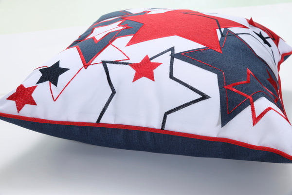 Pillow Perfect Fireworks Red White Blue 17-inch Throw Pillow