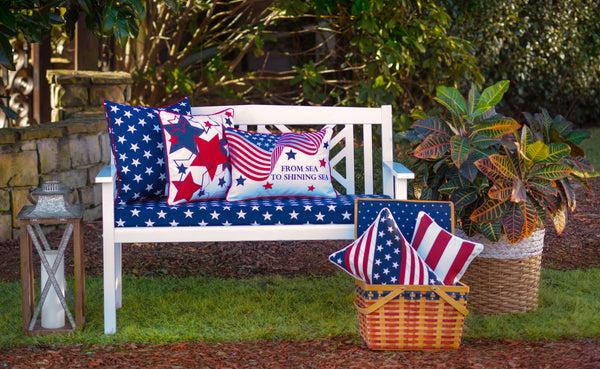 Pillow Perfect From Sea To Shining Sea Red Rectangular Throw Pillow